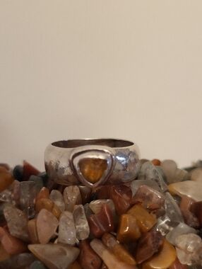 925 Sterling Silver Citrine Stone Ring